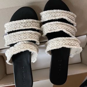 Rothys  triple band sandals. True to size.  Worn twice